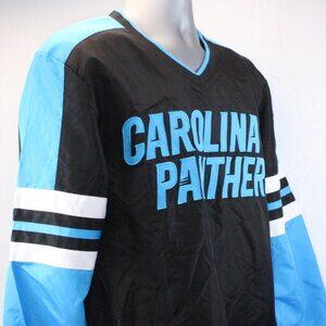 Carolina Panthers Long Sleeve V-Neck Pullover Windbreaker Jacket Men's Medium